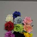 Womens Rose Flower Hair Clip Flower Brooch for Bridal Headpiece,Flamenco Dancer 10-Pack (Mixed 10 Colors)