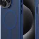 Compatible with iPhone 15 Pro Case Fits MagSafe 10FT Drop Resistant Matte Skin Feeling Back Cover Aluminum Alloy Keys Fits iPhone 15 Pro Phone Cases, Blue