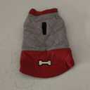 Vecomfy Reversible Dog Coats for Small Dogs Waterproof Warm Dog Jacket for Cold Winter, Red and Grey M