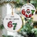 Six Seven Christmas Ornament, 67 Meme Ornament, Six Seven Ornaments, Funny Christmas Ornaments 2025, Teen Gen Alpha Xmas Gift, 67 Meme Gift, Stocking Stuffers for Teens, Funny Teacher Gifts 2025