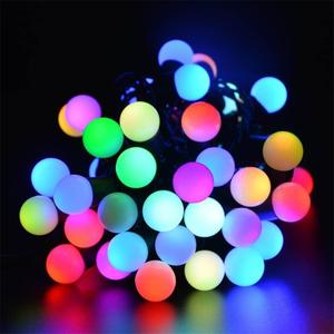 ELEOPTION Smartyard Led String Lights Solar Powered Outdoor Waterproof Night Light Decorative Lights for Outside Garden Camping Patio Party Holiday Wedding (Ball, Colorful)