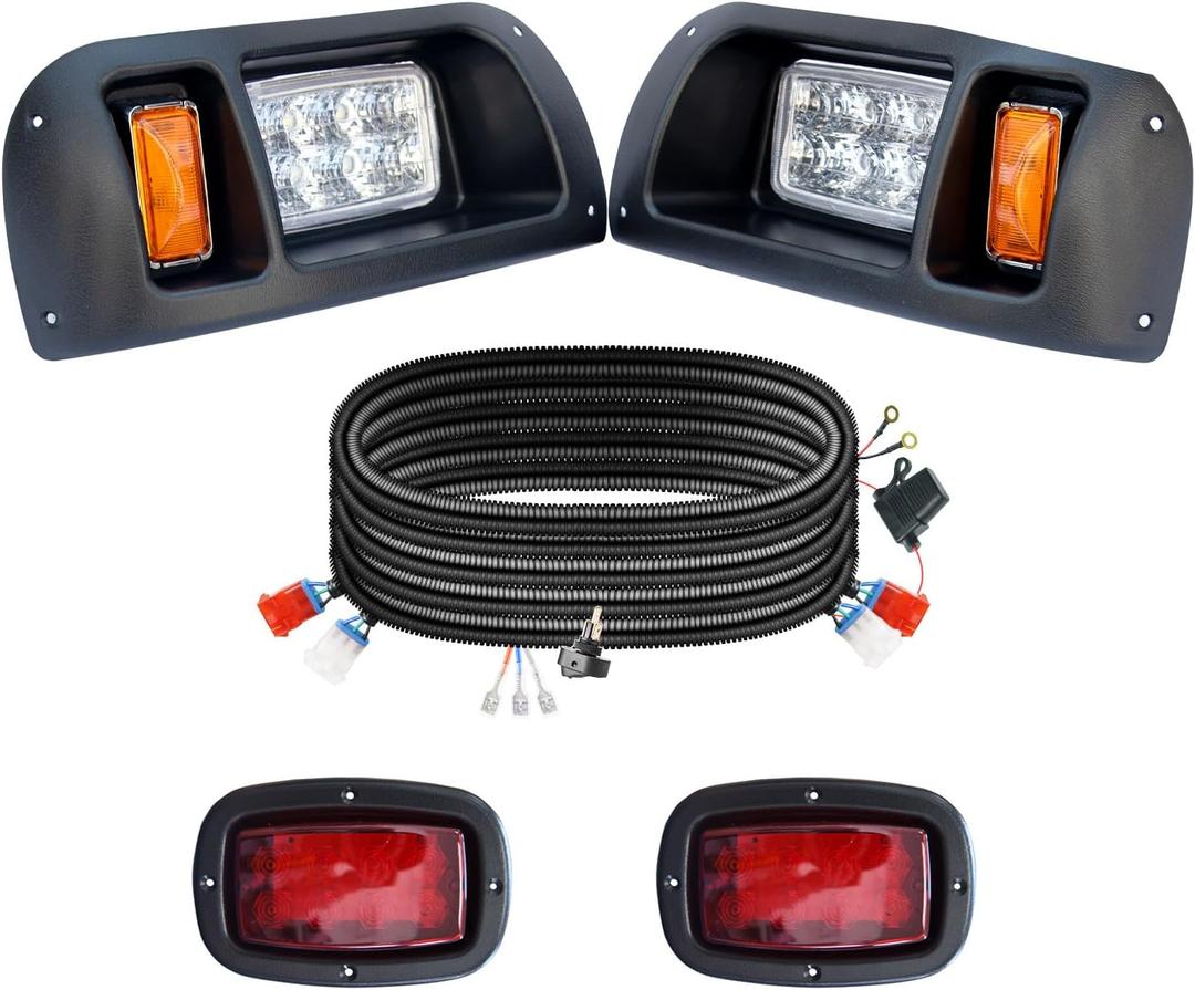 LED Golf Cart Headight Taillight Kit for Club Car Ds 1993-UP 12V Upgrade Basic Light Kit Compatible with Club Car DS
