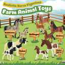 Zippytots 10PCS Horse Figurine Set Realistic Horse Figure Toys for Toddlers Educational Gift for Kids Perfect Party Favors Animal Figure Learnig Toys