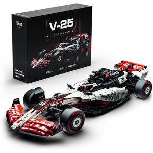 Nifeliz V25 F1 Racing Car Model Set, 1:8 Scale Car Building Set for Adults, Collectible and Display Gift for Racing Fans (2,634 PCS, NF10329)