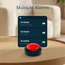 TimeVocalist Extra Large Talking Alarm Clock Button,One-Touch Use and Optional App for Easy Multi-Alarm and Reminders Prompt Setting – Ideal for Visually Impaired or Dementia Care