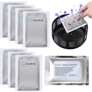Qualirey 8 Pack Mosquito Attractant in Bulk, Lure for Bug Zapper Bait Refill Compatible with All Mosquito Trap Enhances Catch Rates for Indoor Outdoor Traps, Safe and Long Lasting