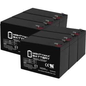 Mighty Max Battery 12V 9Ah SLA Battery Replaces DJW12-9.0 T2, DJW 12-9.0 T2-6Pack