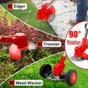 WILD BADGER POWER 26cc Weed Wacker Gas Powered, String Trimmer/Edger, Pole Saw, Hedge Trimmer and Brush Cutter Blade, 4-in-1 Multi Yard Care Tools, Rubber Handle & Shoulder Strap Included
