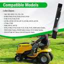 GX22151 Medium Lift Blade for 42'' Deck, Compatible with J OHN Deere 102, 105, 115, 125, 135, D100, D105, D110, D120, E100, E110, E120, LA100, LA105, LA110, Replaces GY20850, AM141033, 2 Pack