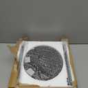 Drink Table, Carved Table Top Martini Table, Small Side Table, Weighted Base Pedestal Table for Living Room, Bedroom, Modern, Black