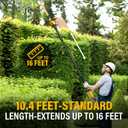 ZEGJAW 18-Inch 20V Pole Hedge Trimmer Cordless, 16-Feet Max Reach Power Hedge Trimmer with Extension Pole, Multi-Angle, for Shrubs Pruning Bush Trimmer with 2 Packs 2.0Ah Batteries & Charger