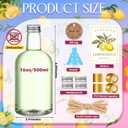 Baderke 12 Set Christmas Plastic Limoncello Bottles 16 oz Christmas Wine Bottles with Caps Labels Stickers Xmas Homemade Limoncello Wine for Home Brewing Xmas Party Favors (Gold)