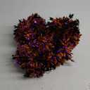 50FT Halloween Decorations Tinsel Garland, Orange Purple Shiny Metallic Tinsel Twist Hanging Streamers Garland with Black Maple Leaf for Halloween Home Tree Stair Indoor Outdoor Party Decor Supplies