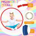 Sratte 8 Pcs Color Hoop Detachable Adjustable Hoop Exercise Ring Plastic Toys for Teens Games Gymnastics Dog Agility Equipment Party Decor, 4 Colors