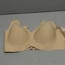 OEAK Womens Comfortable Jelly Bras Deep V Bra No Underwire Seamless Full Coverage Bralettes Raceback Tshirt Supportive Bras (XX-Large, Nude)