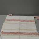 Boho Throw Pillow Covers 20 × 20 in Neutral Tufted Pink Square Decorative Case — Modern farmhouse accent pillow cover with tufting, tassels & textured weave perfect for couch, bed or living room décor