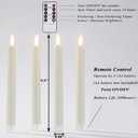 Simplelight White Flameless Taper Candles with Remote - Battery Operated Candles, LED Candlesticks, LED Taper Candle Battery Operated H:9.5 Inch (White)