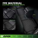 HAFIDI Floor Mats & Cargo Liner Set Fit for 2025-2026 Mazda CX-50 Hybrid All Weather Protection TPE Anti-Slip Automotive Full Set Floor Liners Custom Mazda CX50 Hybrid Accessories - Black
