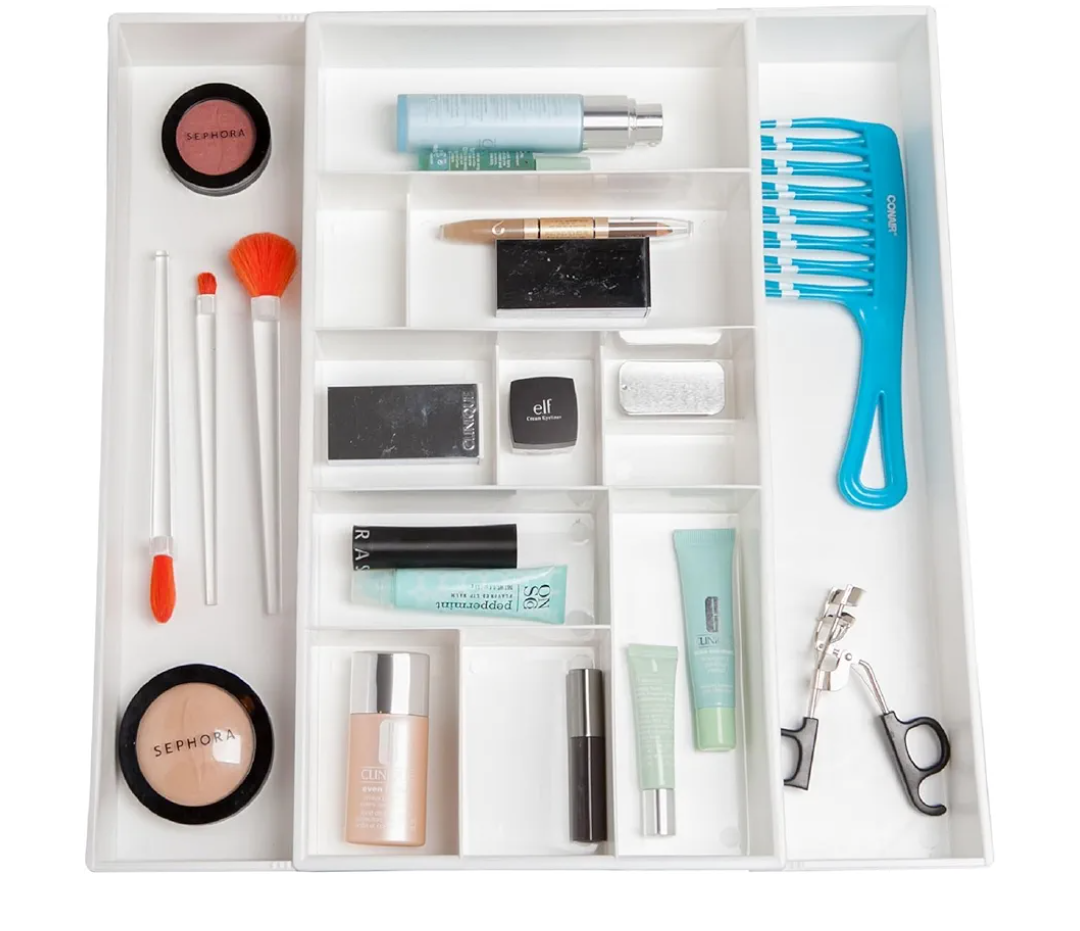 Dial Industries Expandable Vanity Drawer Makeup Organizer Desk Storage Tray