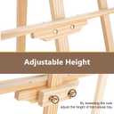 Falling in Art Easel Stand for Painting, Adjustable Wooden Easels for Painting Canvas Up to 42", Folding Art Easel for Drawing, Wedding Sign and Poster, Suitable for Kids and Adults