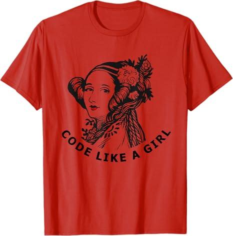 GILDAN, code Like A Girl T-Shirt, Size XL