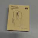 TECKNET Wireless Mouse (BT5.0/3.0 & 2.4G) Rechargeable 4800 DPI Silent USB A & Bluetooth Mouse 6 Buttons, Wide Compatibility - Grey