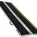 Huayaw Wheelchair Ramp 8FT, Anti-Slip Aluminum Folding Handicap Portable Ramp, Wheelchair Ramps for Home Steps, Stairs, Doorways, Scooter Ramp