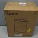 1.8 Gallons Small White Bathroom Trash Can with Lid, Slim Bathroom Garbage Bin, Removable Liner Bucket, Dog Proof Trash Can with Pop-Up Lid for Bedroom,Toilet