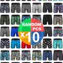 Mens Boxer Briefs Cotton Underwear Pack 6no Ride up Regular Stretch Elastic Wide Band Boxer Briefs (Mkq01:10 Pack), XL