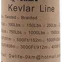 Black Braided Kevlar String 500lb 500Ft Fishing Assist Line High Strength Tensile Heat Resistant for Paracord Cord Ultralight Tactical Survival Rope Kite Flying Outdoor (500Lb-500Ft / 152M)