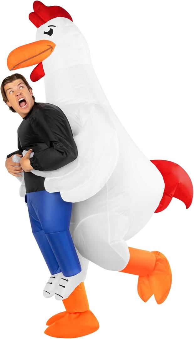Morph Chicken Costume Adult, Inflatable Chicken Costume Adult, Animal Costumes for Men, Blow Up Costumes for Adults