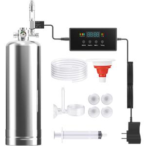 Aquarium Co2 Generator System New Upgraded Automatic Timing Motor Valve 5L with Pressure Gauge Bubble Counter for Aquarium PlantsStable Output