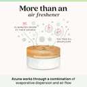 Azuna Air Freshener & Odor Eliminator for Strong Odor | 4 Room Kit Includes (4) 8 oz. Empty Luxe Glass Jars & 24oz Gel | Refill with Tea Tree Essential Oil | Natural Scent | Last 60-90 Days
