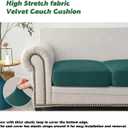 Rosygulls Separate Velvet Sofa Cover,Couch Covers for 2 Cushion Couch,Super Stretch Wear-Resistant Sofa Slipcovers,Washable Furniture Protector with Anti-Slip Elastic Bottom(Dark Grey,Double Seat)