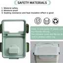 Large Flour Storage Container Bin 25lb, 4 Pack Airtight Rice Storage Containers with Wheels Seal Locking Lid, BPA Free, with Measuring Cup |Scoop, for Beans, Sugar, Grain, Dry Food - Green