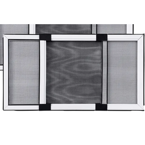 BAFLOTEX Adjustable Window Screens Expandable 2 Ways Expandable Window Screen 10" Height*14" Width-24" Width with White Frame for House Windows 1 Pack of Small Screens