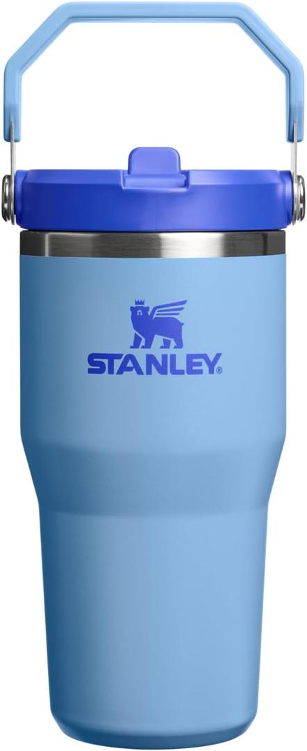 STANLEY IceFlow 2.0 Flip Straw Tumbler with Handle 20 oz | Twist On Lid and Flip Up Straw | Leakproof Water Bottle | Insulated Stainless Steel | BPA-Free | Blue Sky