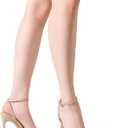 DREAM PAIRS Womens High Stilettos Open Square Toe Ankle Strap Heels Sexy Comfort Strappy Dress Shoes Wedding Bridal Pumps Sandals (Beige), Size 7