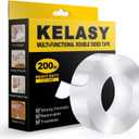 Extra Large Double Sided Tape Heavy Duty,1.2" x 200",Nano Adhesive Mounting Tape-Clear, Strong Grip Adhesive Poster Wall Tape for Decoration