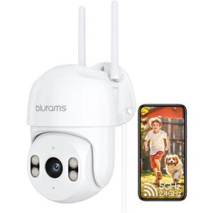 blurams 2K Outdoor Camera Wired, 5GHz/2.4GHz Cameras for Home Security Outside with 360 PTZ, Motion Detection Tracking, Color Night Vision, Two-Way Audio, IP66 Weatherproof, Works with Alexa