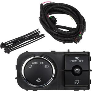 25858705 Dimmer Dome Headlamp Headlight Switch 1527J 15096895 with Fog Light Wiring Harness Compatible with 2007-2013 Silverado Suburban Tahoe GMC Sierra Yukon XL