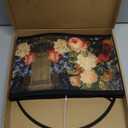 Crapyt Lamp Shades Print Oval Lamp Shade 11.81"7.87" Vintage Lampshades for Chandeliers and Floor Lamps Flower Pattern E27