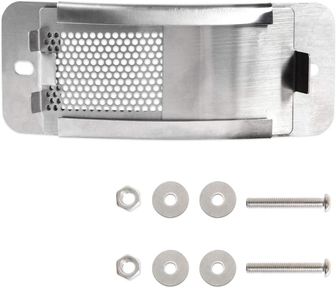 Stainless Steel Draft Door Fit Mini,Small Big Green Egg Kamado Accessories Big Green Egg Parts Screen Replacement Parts for Bottom Vent with Punched Mesh Screen