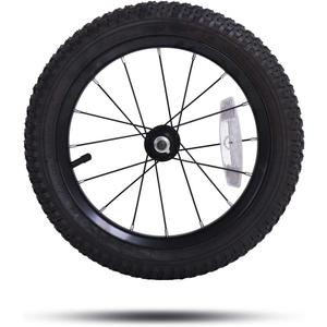 JOYSTAR 18 Inch Kids Bike Front Wheels Replacement Bicycle Wheels with 12-20 Inch Solid Air Rubber Tire & Inner Tube Don't Fit Huffy Bike Black & White