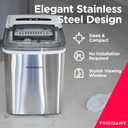 Frigidaire 26 Lbs per Day Portable Compact Maker, Ice Making Machine, Stainless, Medium