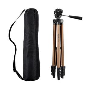 Amazon Basics 50-inch Lightweight Portable Camera Mount Tripod Stand with Bag, for Travel Photography, Champagne