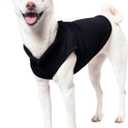 Gooby Fleece Vest Dog Sweater - Black, X-Large - Warm Pullover Fleece Dog Jacket with O-Ring Leash 