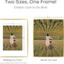 Homeforia 16 x 20 Picture Frame Gold, High End Metal 16x20 Poster Frames with Mat 11x14 Photo, 16 x 20 Gold Frame Matted to 11 by 14 Print, 20x16 Thin Hanging Frame, Tempered Glass, Wall Kit, Set of 2