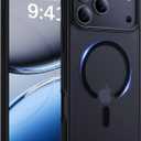 Magnetic for iPhone 17 Pro Max Case, [Anti-Slip] [Military-Grade Drop Protection] [Camera Protection] Skin-Friendly Slim Matte Shockproof Protective Case for iPhone 17 Pro Max, Black