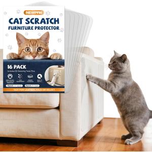 16PCS Large Anti Cat Scratch Furniture Protector for Sofa, Doors, Couch Corner Protectors from Cats Claws Scratching, Heavy Duty Anti-Claw Shield for Fabric Sofas